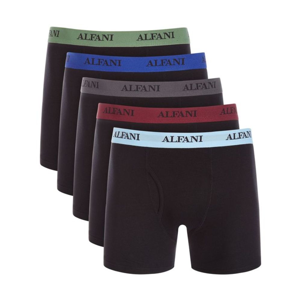 ALFATECH BY ALFANI Intimates 5 Pack Black Boxer Brief Underwear S